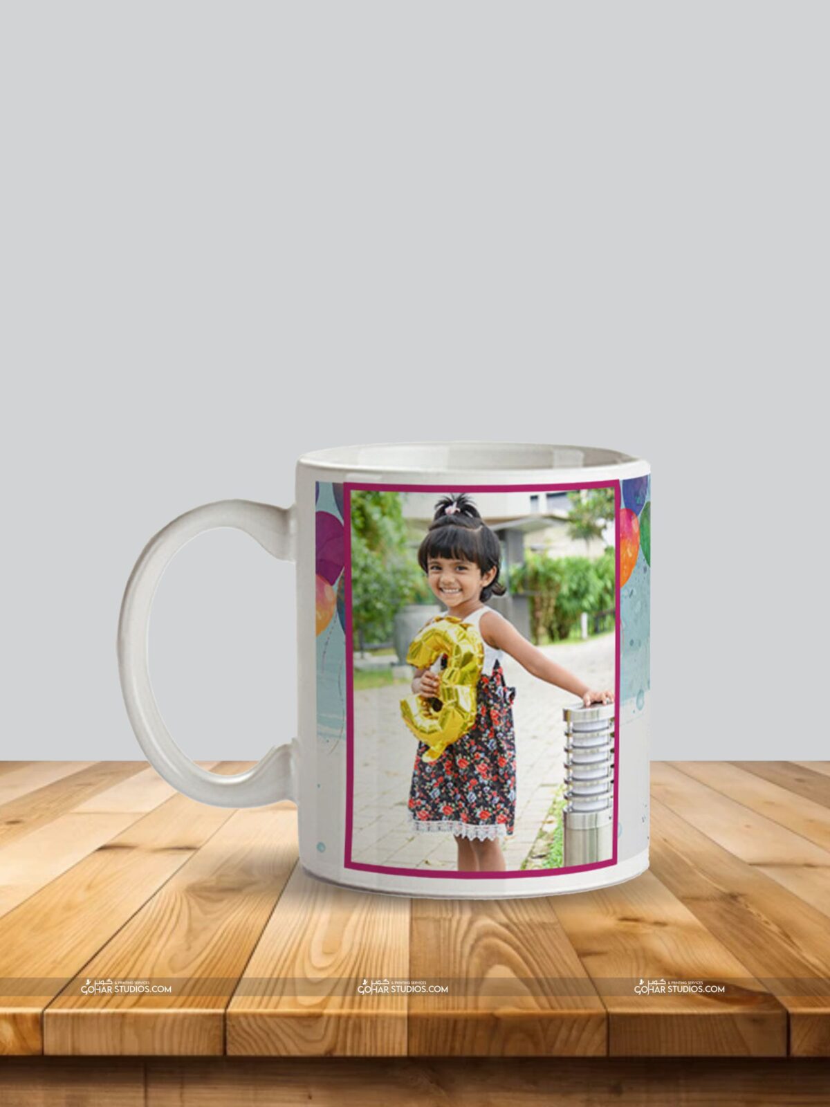 White Mug with Customized Photo Printing - Image 1